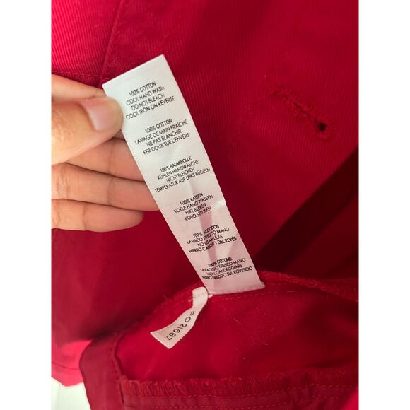 Boohoo BLIJE Women’s Red Denim Jacket Size 4 NWT Button Front Classic Jean Style - Picture 3 of 6